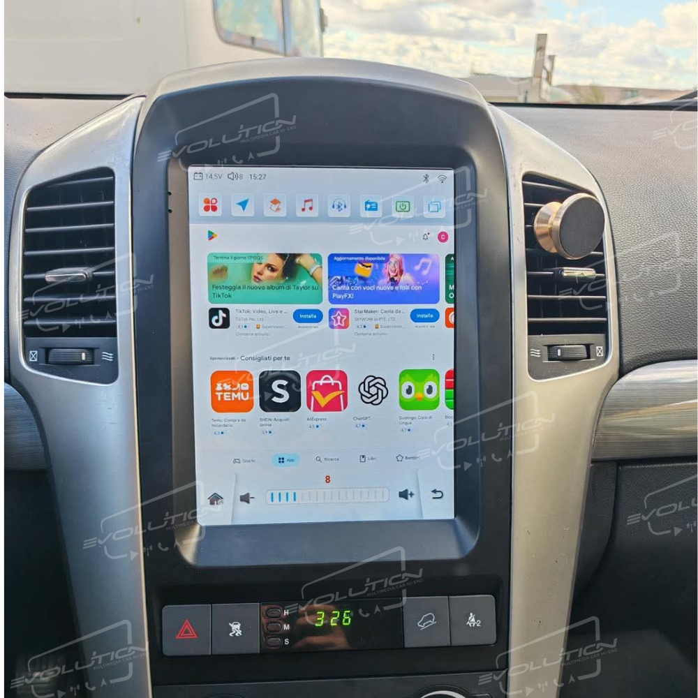 Cartablet Chevrolet Captiva (2006 - 2012) - 10" Evolution Tesla Style