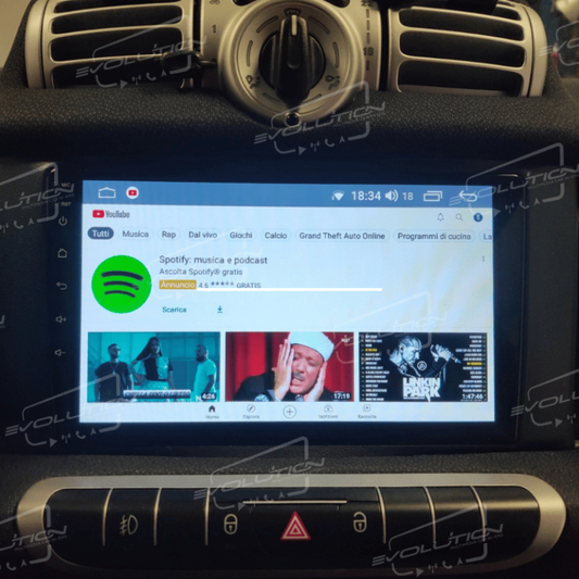 Cartablet Smart ForTwo 451 (2010 - 2014) - 9" Evolution