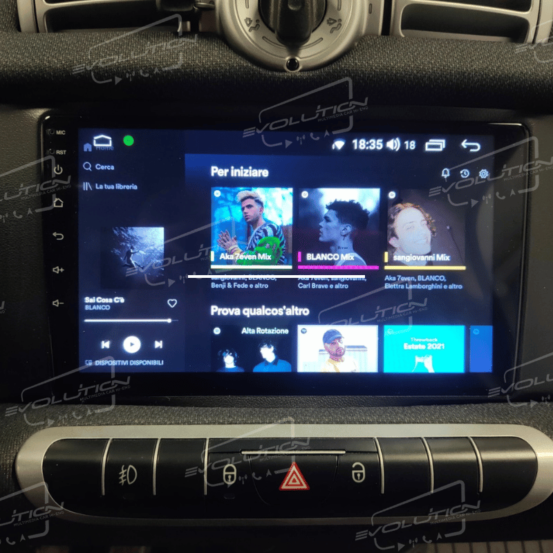 Cartablet Smart ForTwo 451 (2010 - 2014) - 9" Evolution